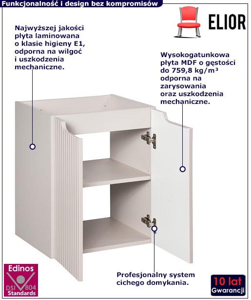 Szafka do łazienki Dafo 10X 50 cm kaszmir