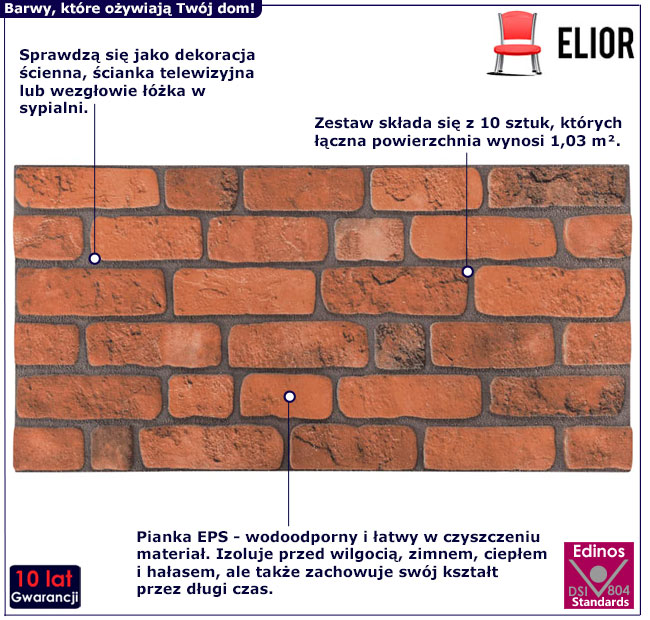 Panele ścienne Paloma terakota