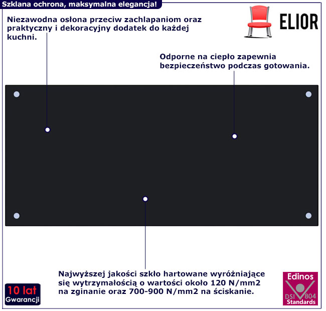 Panel ścienny Paxin 4X czarny