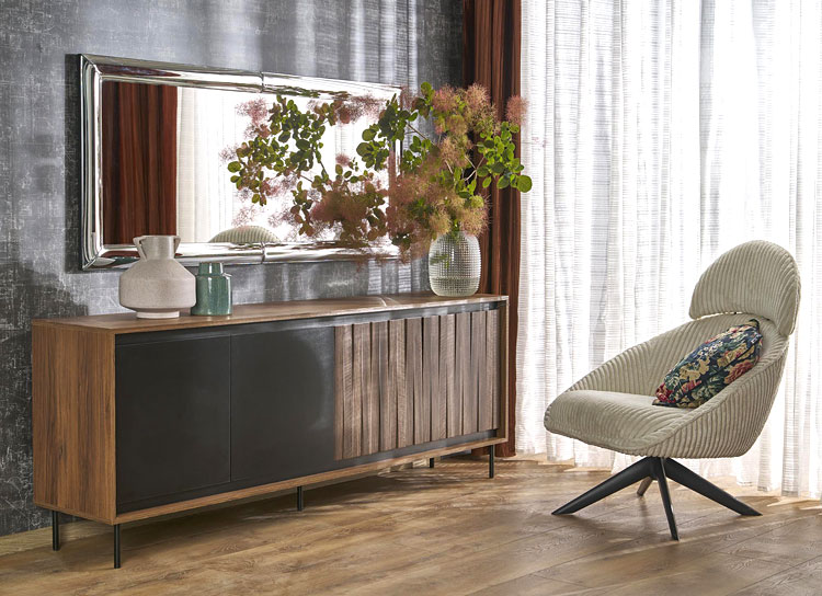 Nowoczesne prostokątne lustro ścienne Zeus