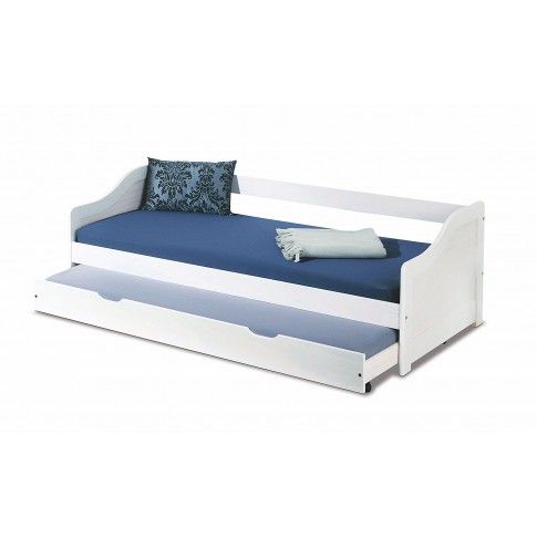 Zdjęcie produktu Wielofunkcyjne dwuosobowe łóżko rozsuwane Legis - białe.