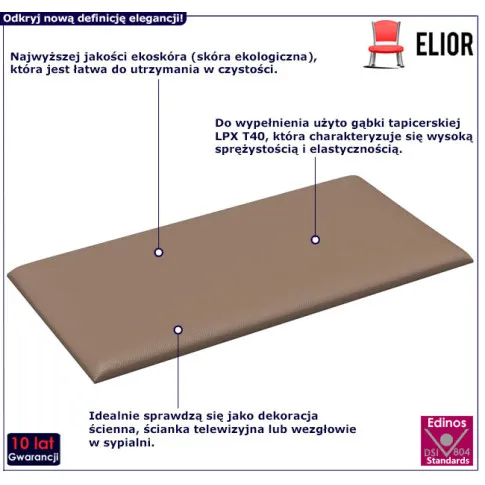 Skórzany panel Ifitri 3X kolor cappuccino
