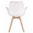 Białe krzesło z podłokietnikami w stylu skandynawskim Ahus