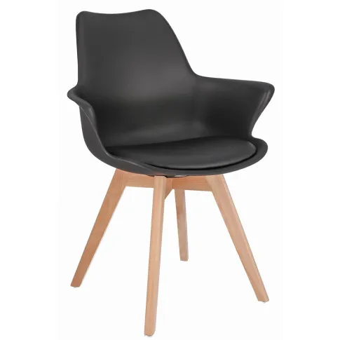 Czarne krzesło w stylu skandynawskim Ahus