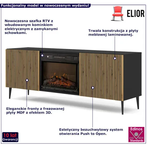 Szafka pod telewizor z kominkiem Livorno 19X