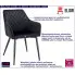 Czarne tapicerowane krzeslo Agua