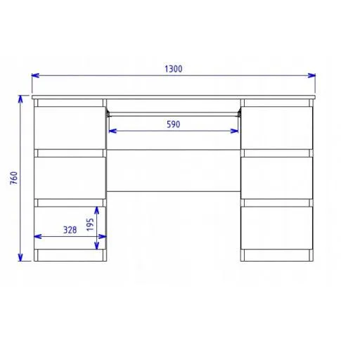 Wymiary biurka Liner 2X