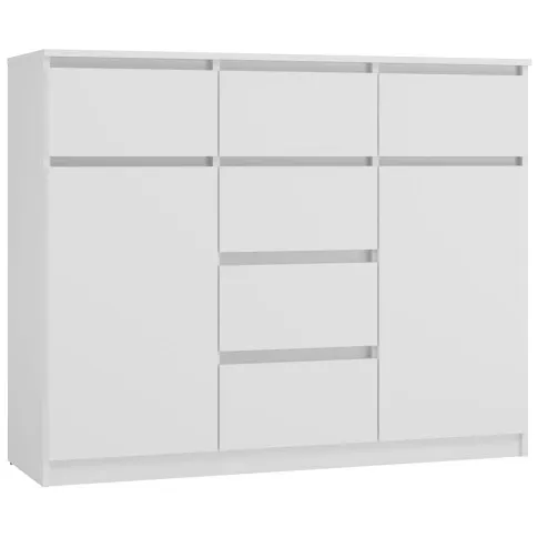 Duża biała komoda ubraniowa 120 cm Wesario