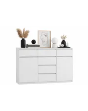 Biała komoda w stylu skandynawskim z szufladami - Mort w sklepie Edinos.pl