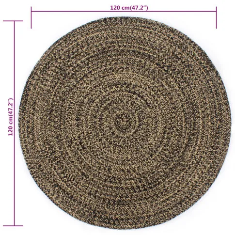  dywan do salonu 120 cm czarny