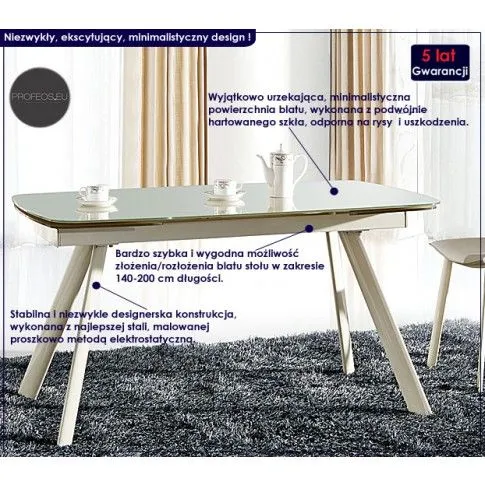 Zdjęcie rozkładany stół Salvador beżowy | Edinos.pl