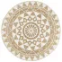 Biały dywanik w geometryczny wzór 120 cm - Xaros 4X