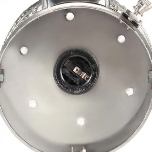 Szczegółowe zdjęcie nr 9 produktu Czarna drewniana lampa stojąca z ruchomym kloszem - EX190-Erfis