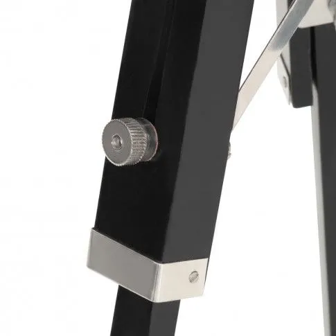 Szczegółowe zdjęcie nr 10 produktu Czarna drewniana lampa stojąca z ruchomym kloszem - EX190-Erfis