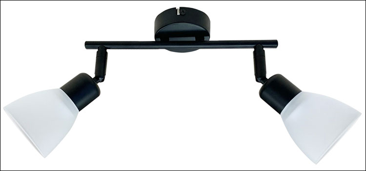 Dwupunktowa regulowana lampa sufitowa na listwie E308-Bambi