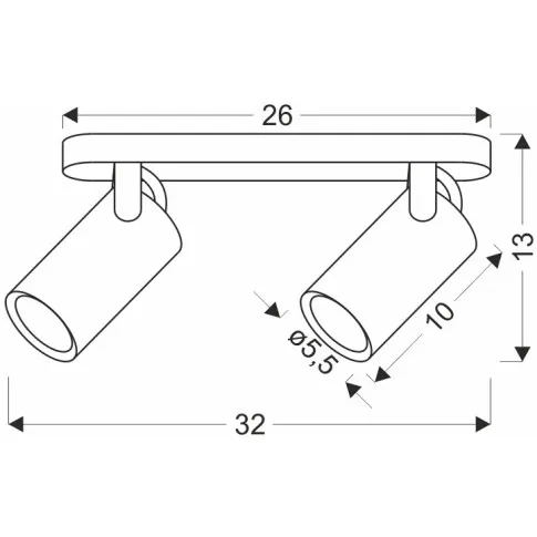 Wymiary lampy sufitowej regulowanej Z071-Egip