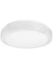 Biały kryształowy plafon sufitowy LED - Z076-Zasiox w sklepie Edinos.pl