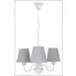 Szara trzypunktowa lampa wisząca abażurowa Z066-Tascis