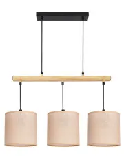 Nowoczesna lampa wisząca trzypunktowa beż+czarny - Z058-Nasaro w sklepie Edinos.pl