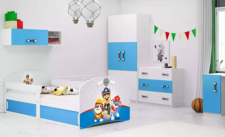 Wizualizacja łóżka dziecięcego Psi Patrol Rayan