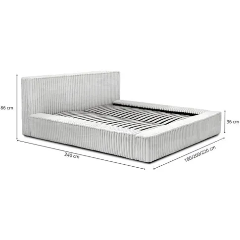 Wymiary niskiego łóżka z zagłówkiem Berizza