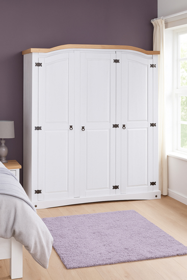 Prezentacja szafy Emaro 5X biały+miodowy brąz