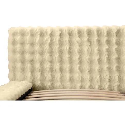 bezowe lozko pluszowe z  zaglowkiem rannia