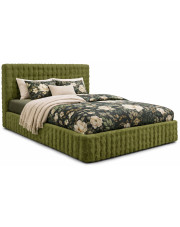 Zielone łóżko welurowe z drewnianym stelażem 3 rozmiary - Ferante w sklepie Edinos.pl