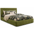 Zielone łóżko welurowe z drewnianym stelażem 3 rozmiary - Ferante
