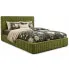 Zielone łóżko welurowe Ferante