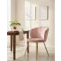 Różowe krzesło muszelka w stylu glamour   Larry