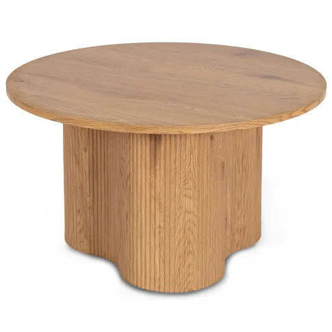 Nowoczesny okrągły stolik kawowy dąb naturalny