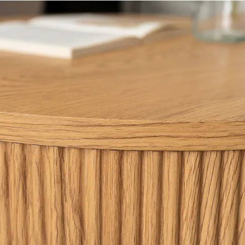 Okrągły stolik na podstawie z lamelami Odet 4X