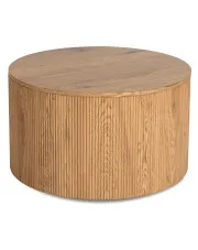 Skandynawski stolik kawowy w kształcie walca dąb naturalny - Rublo 4X w sklepie Edinos.pl