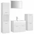 4-elementowy komplet mebli łazienkowych z umywalką 60 biały mat Coda 3X