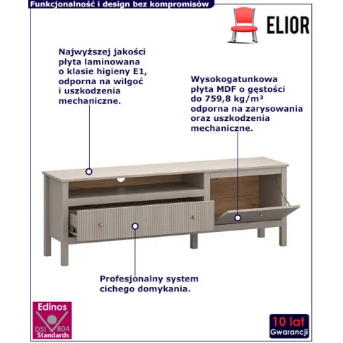 Szafka pod telewizor w kolorze taupe Onelix 12X 
