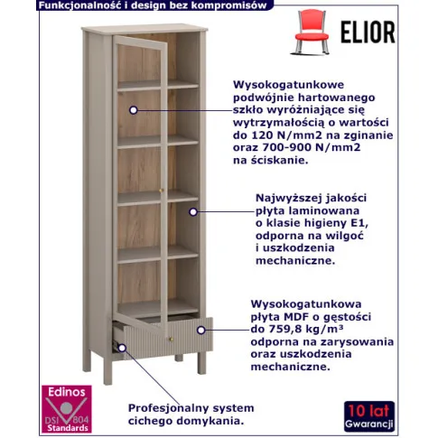 Nowoczesny regał z witryną Onelix 13X