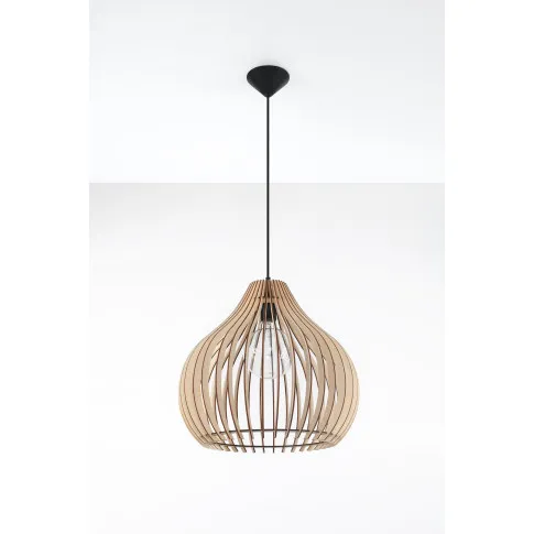 Zdjęcie lampa wisząca z drewnianym kloszem EX550-Bailey | Edinos.pl