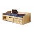 Zdjęcie produktu Jednoosobowe łóżko drewniane z szufladami Nixer.