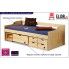Fotografia Jednoosobowe łóżko drewniane z szufladami Nixer z kategorii Pokój dziecięcy