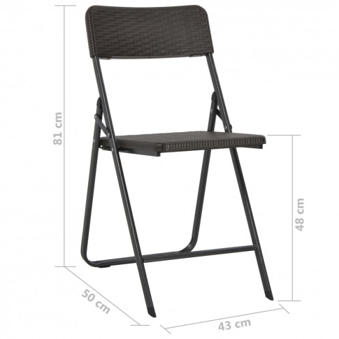 wymiary krzesła z zestawu mebli ogrodowych brent 3x