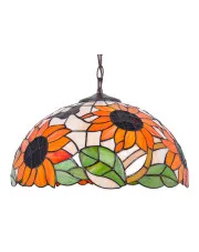 Regulowana lampa wisząca witrażowa w kwiaty - A659-Ahra w sklepie Edinos.pl