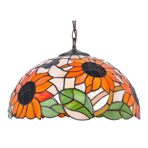 Lampa wisząca w stylu Tifaniego w słoneczniki A659-Ahra