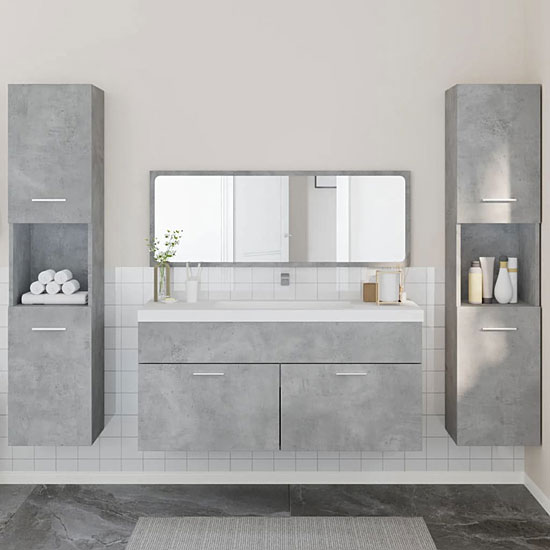 Prezentacja mebli Amal szarość betonu