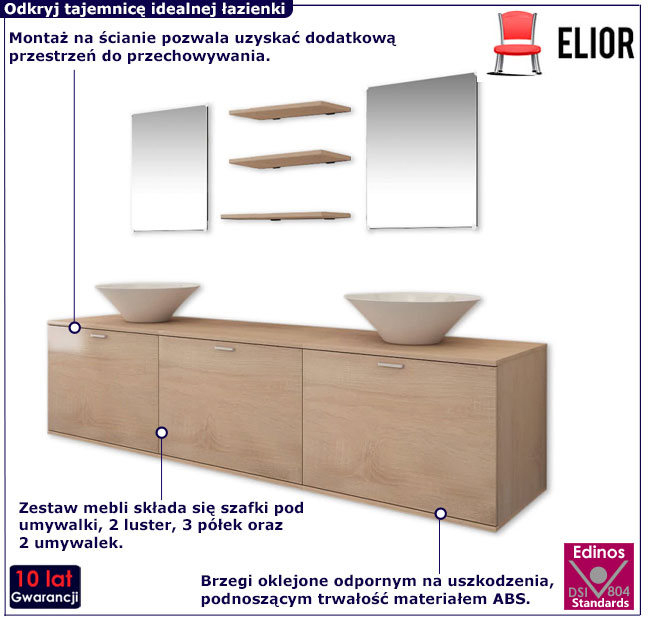 Zestaw mebli Luanda 4X beżowy
