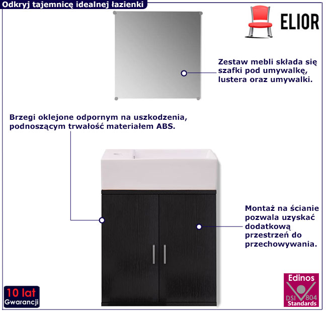 Zestaw mebli Nyos 6X czarny