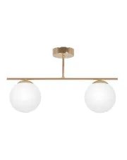 Złoto-biała podwójna nowoczesna lampa sufitowa - A671-Didaro w sklepie Edinos.pl