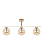 Złoto-bursztynowa trzypunktowa lampa sufitowa - A672-Didaro w sklepie Edinos.pl