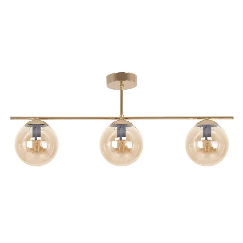 Złota potrójna lampa sufitowa w stylu glamour A672-Anra
