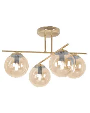 Złoto-bursztynowa lampa sufitowa glamour z 4 kloszami - A673-Didaro w sklepie Edinos.pl